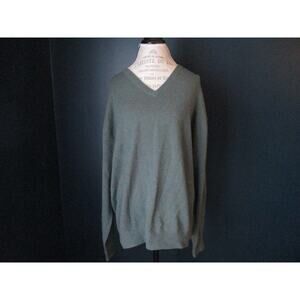 Orvis Signiture Collection Men's XXL Cashmere V Neck Sweater Green